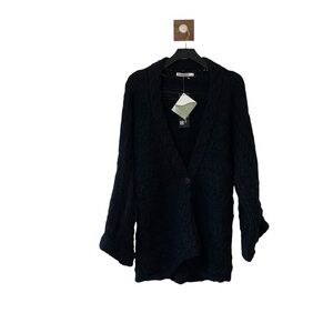 Indigenous One Weave 100% Organic Cotton Black Kimono‎ Cardigan